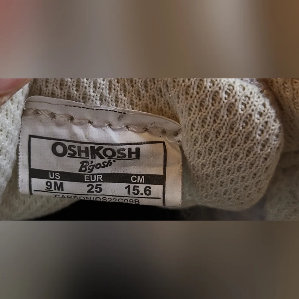 OshKosh B'gosh Carson Atheltic Tennis Shoes Toddler Little Boys‎ 9m Orange Gray
